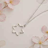 Blume Halskette in 925 Silber