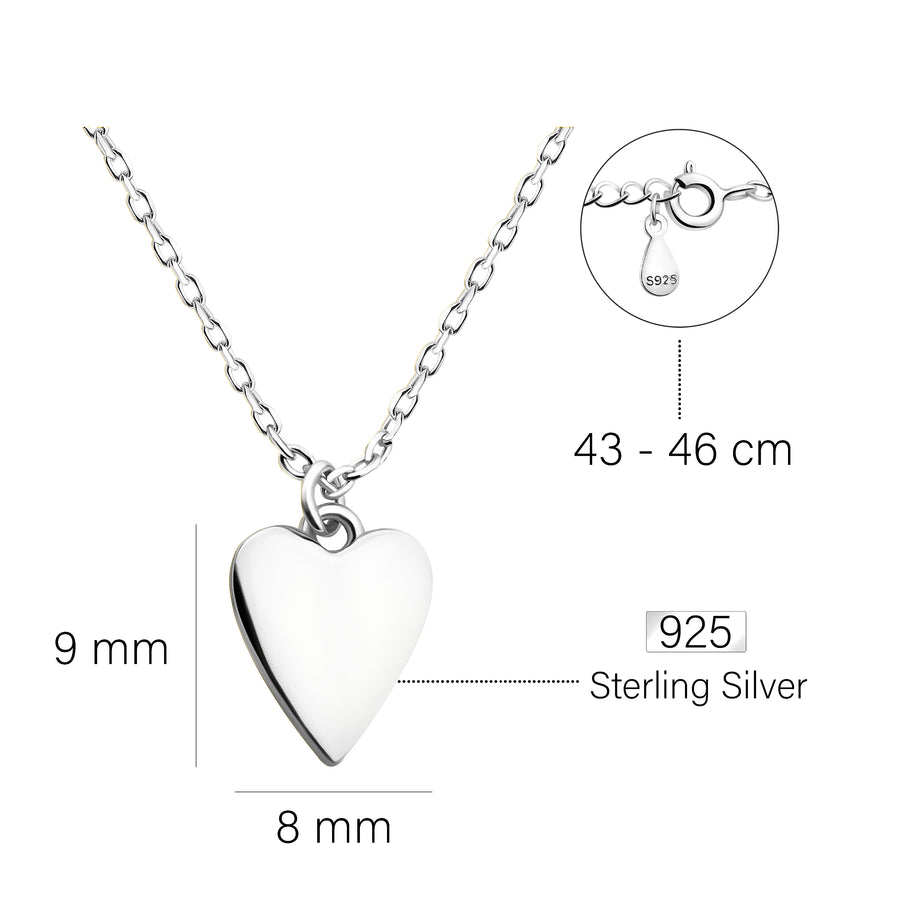 Herz Halskette in 925 Silber