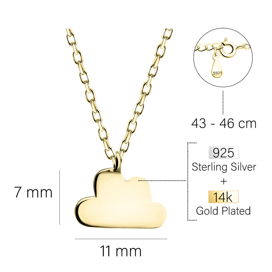 Wolke Halskette in 925 Silber