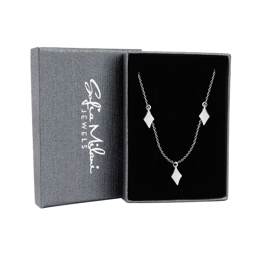 Trapeze Halskette in 925 Silber