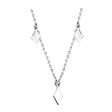 Trapeze Halskette in 925 Silber