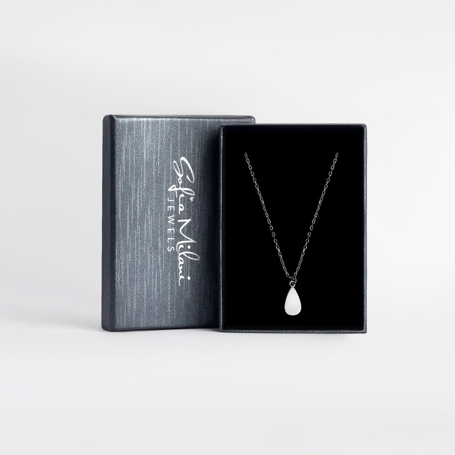 Tropfen Halskette in 925 Silber
