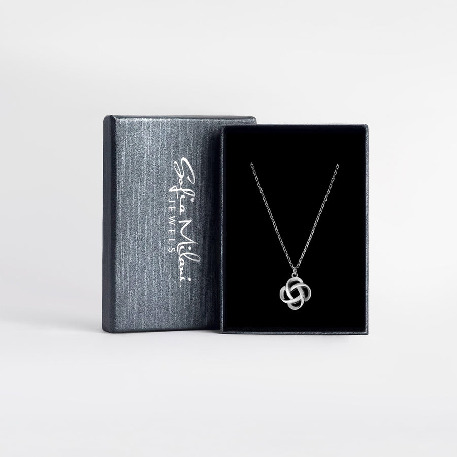 Knoten Halskette in 925 Silber