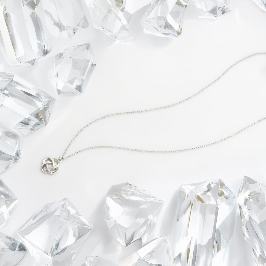 Knoten Halskette in 925 Silber