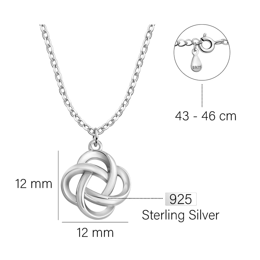Knoten Halskette in 925 Silber