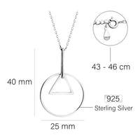 Kreis Halskette in 925 Silber