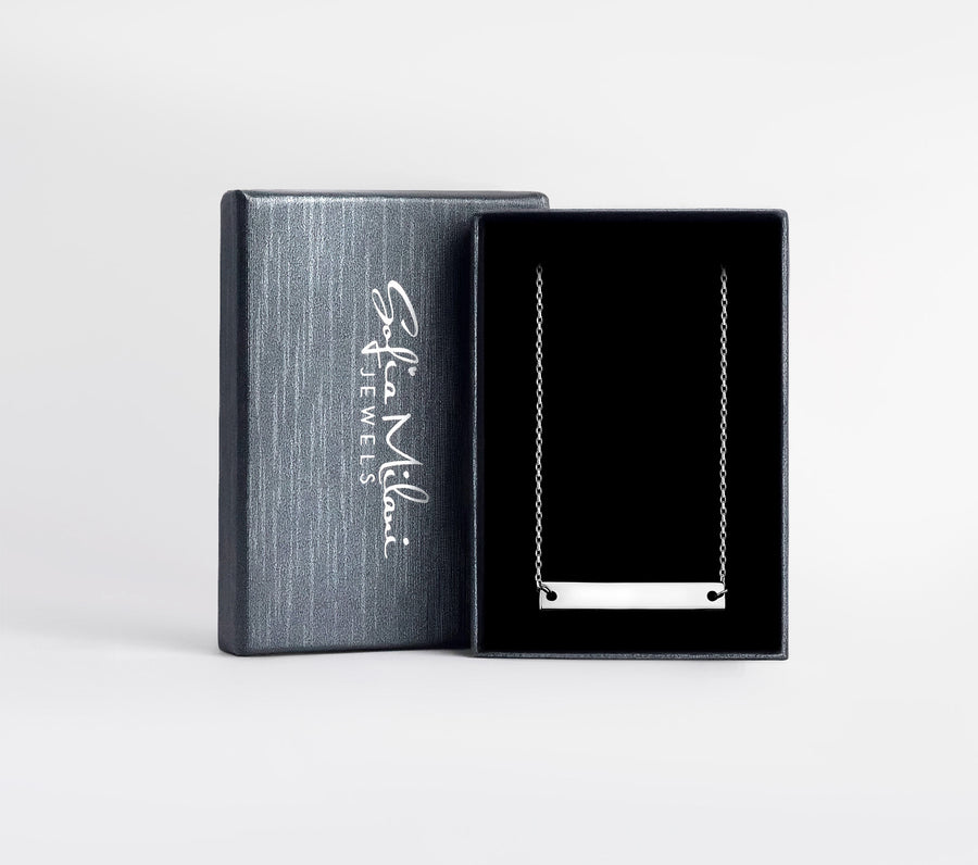 Boxansicht von Stab Halskette in 925 Silber von Sofia Milani - N0505