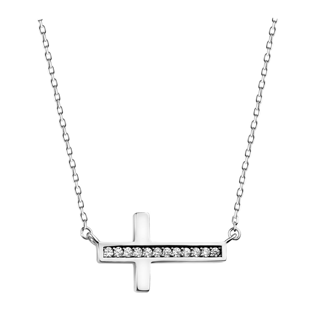 Hauptansicht von Kreuz Halskette in 925 Silber von Sofia Milani - N0506