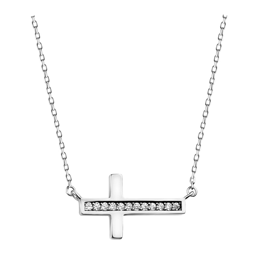 Hauptansicht von Kreuz Halskette in 925 Silber von Sofia Milani - N0506