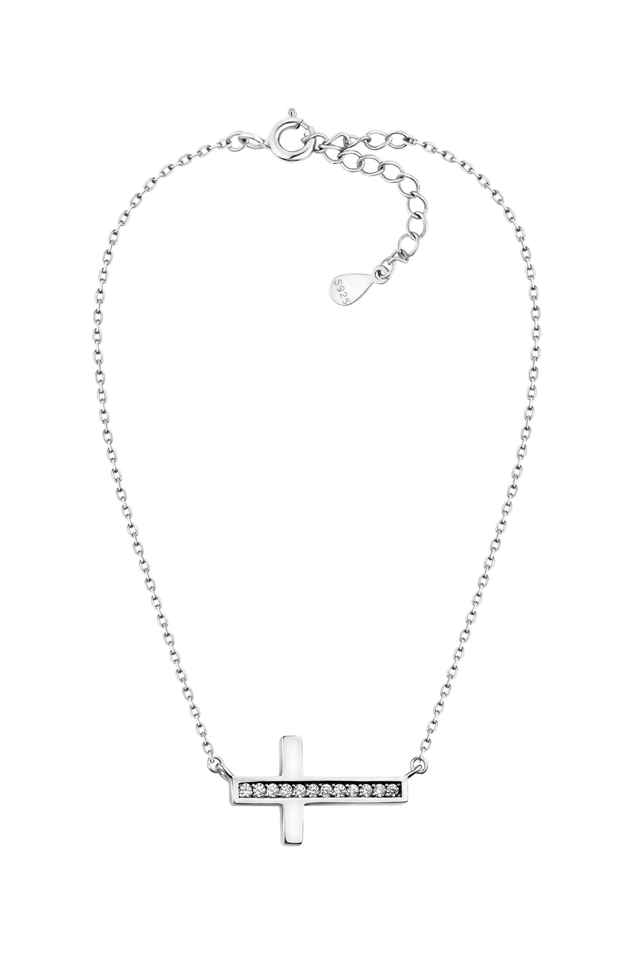 Vollansicht von Kreuz Halskette in 925 Silber von Sofia Milani - N0506