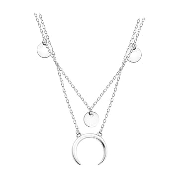 Hauptansicht von Mond Kugel Halskette in 925 Silber von Sofia Milani - N0507