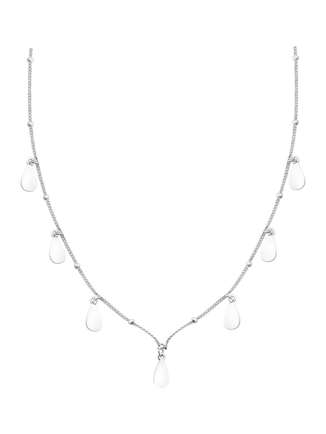 Hauptansicht von Plättchen Kugel Halskette in 925 Silber von Sofia Milani - N0509