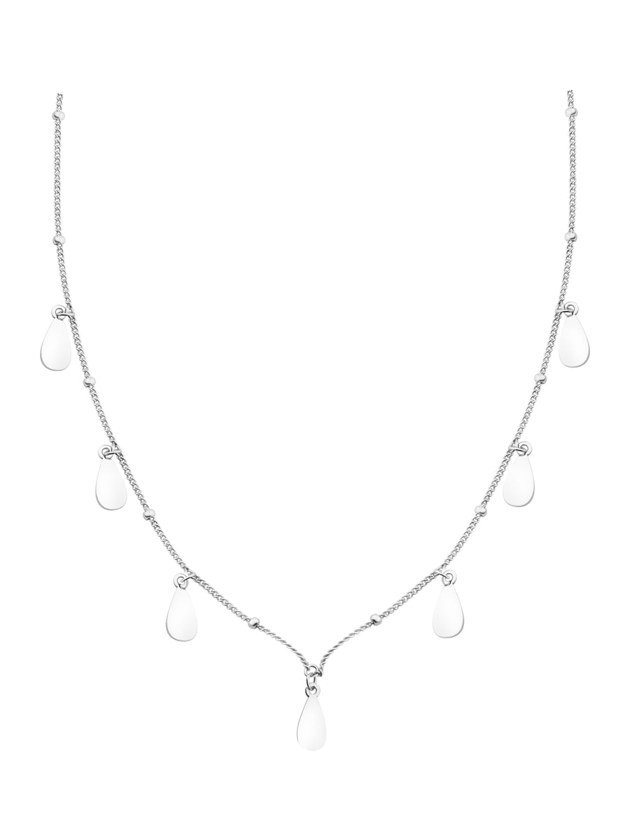 Hauptansicht von Plättchen Kugel Halskette in 925 Silber von Sofia Milani - N0509