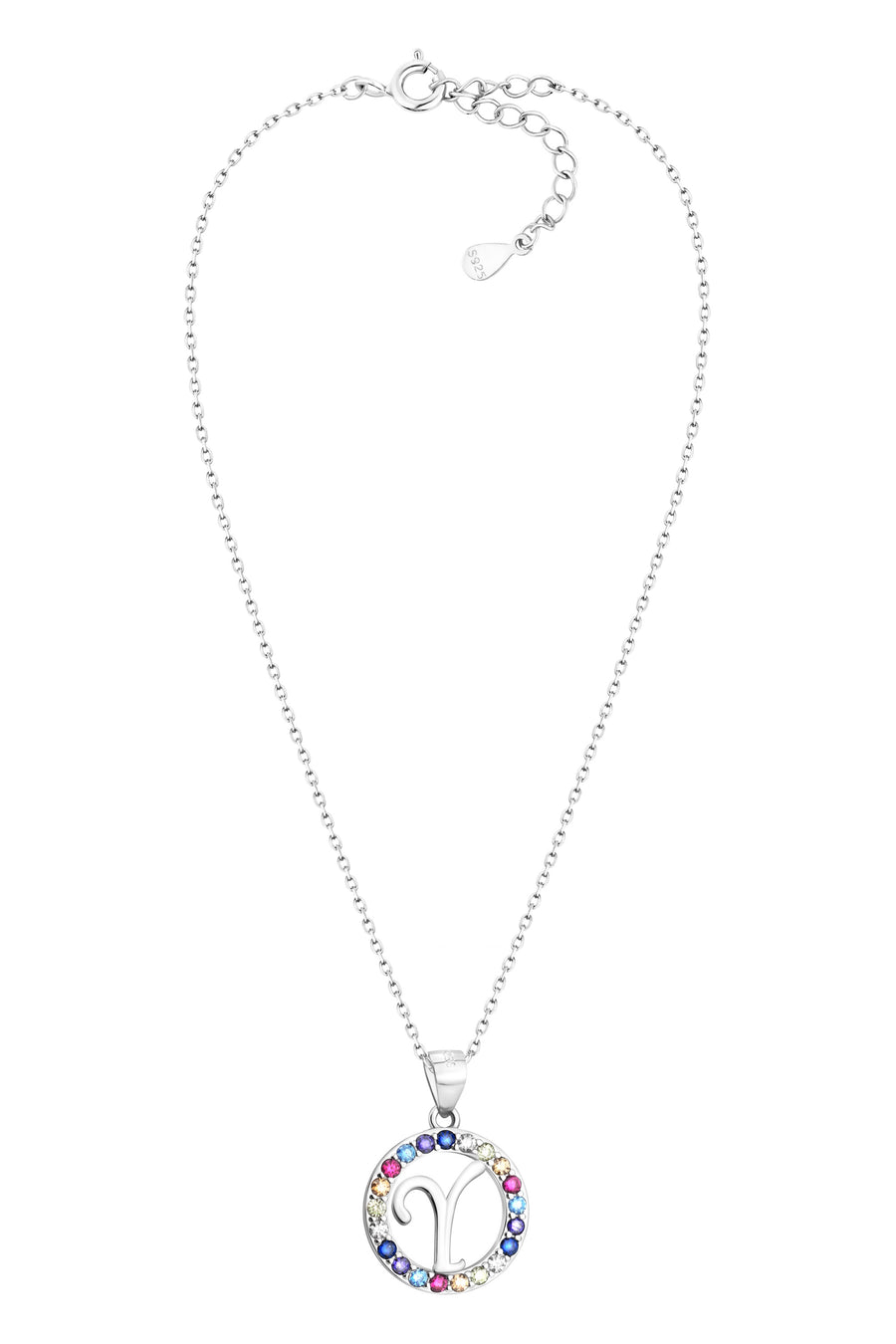 Vollansicht von Buchstabe Y Halskette in 925 Silber von Sofia Milani - N0538