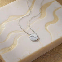 CloseUp von Ying und Yang Kreis Halskette in 925 Silber von Sofia Milani - N0540
