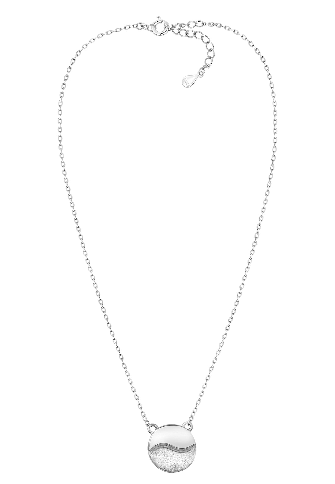 Vollansicht von Ying und Yang Kreis Halskette in 925 Silber von Sofia Milani - N0540