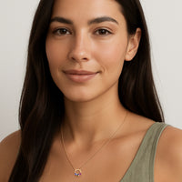 Modelansicht von Kreis Zirkonia Halskette in 925 Silber von Sofia Milani - N0561