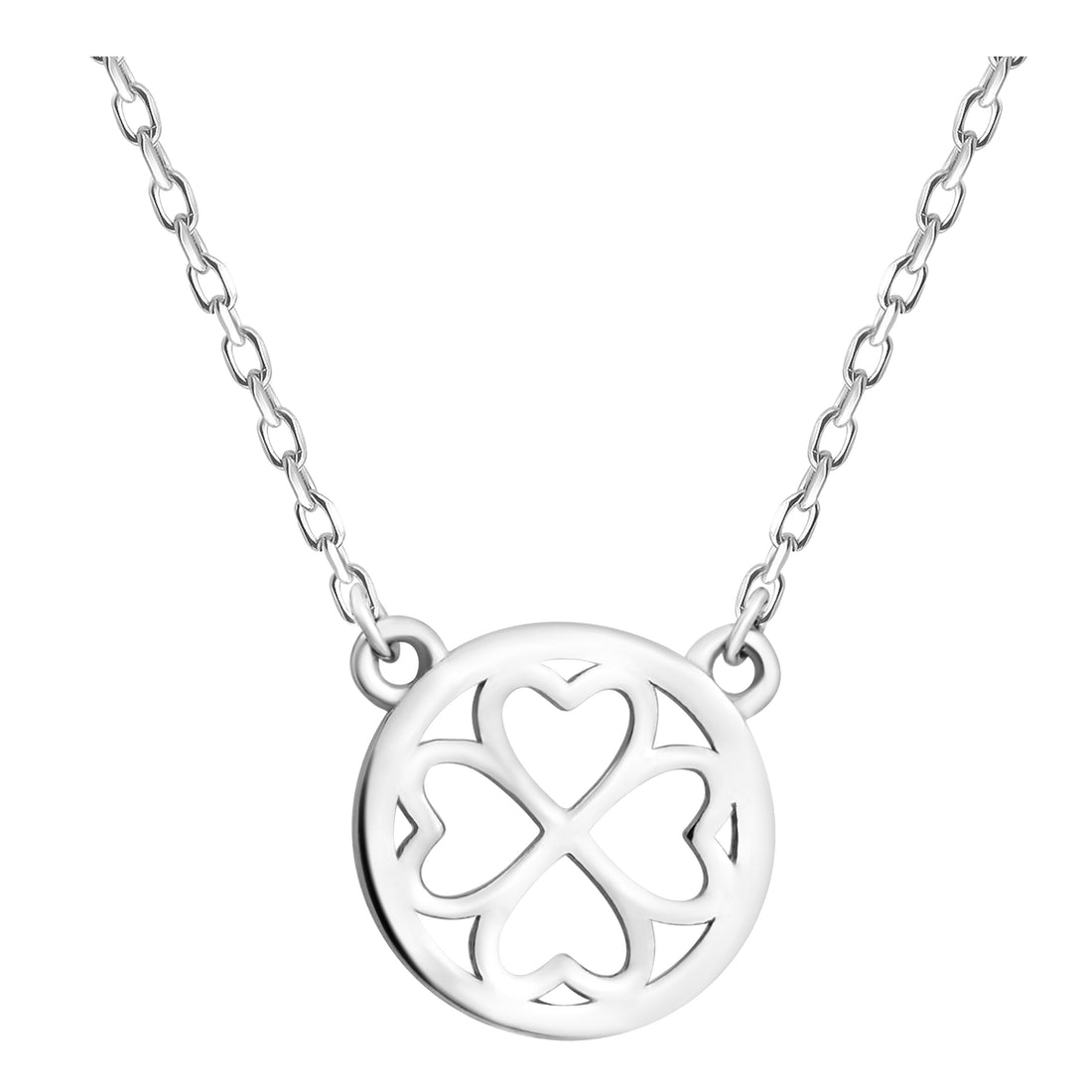 Hauptansicht von Kreis Kleeblatt Halskette in 925 Silber von Sofia Milani - N0566