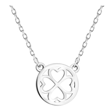 Hauptansicht von Kreis Kleeblatt Halskette in 925 Silber von Sofia Milani - N0566