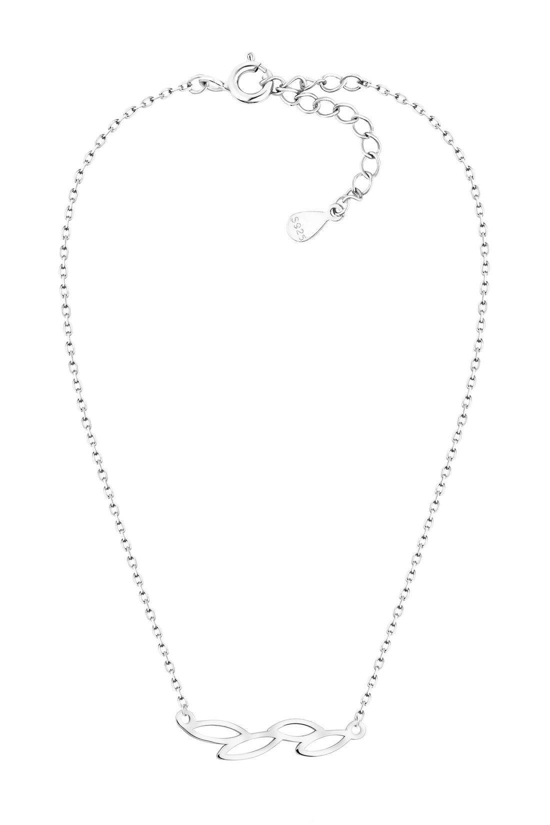 Vollansicht von Blatt Halskette in 925 Silber von Sofia Milani - N0580