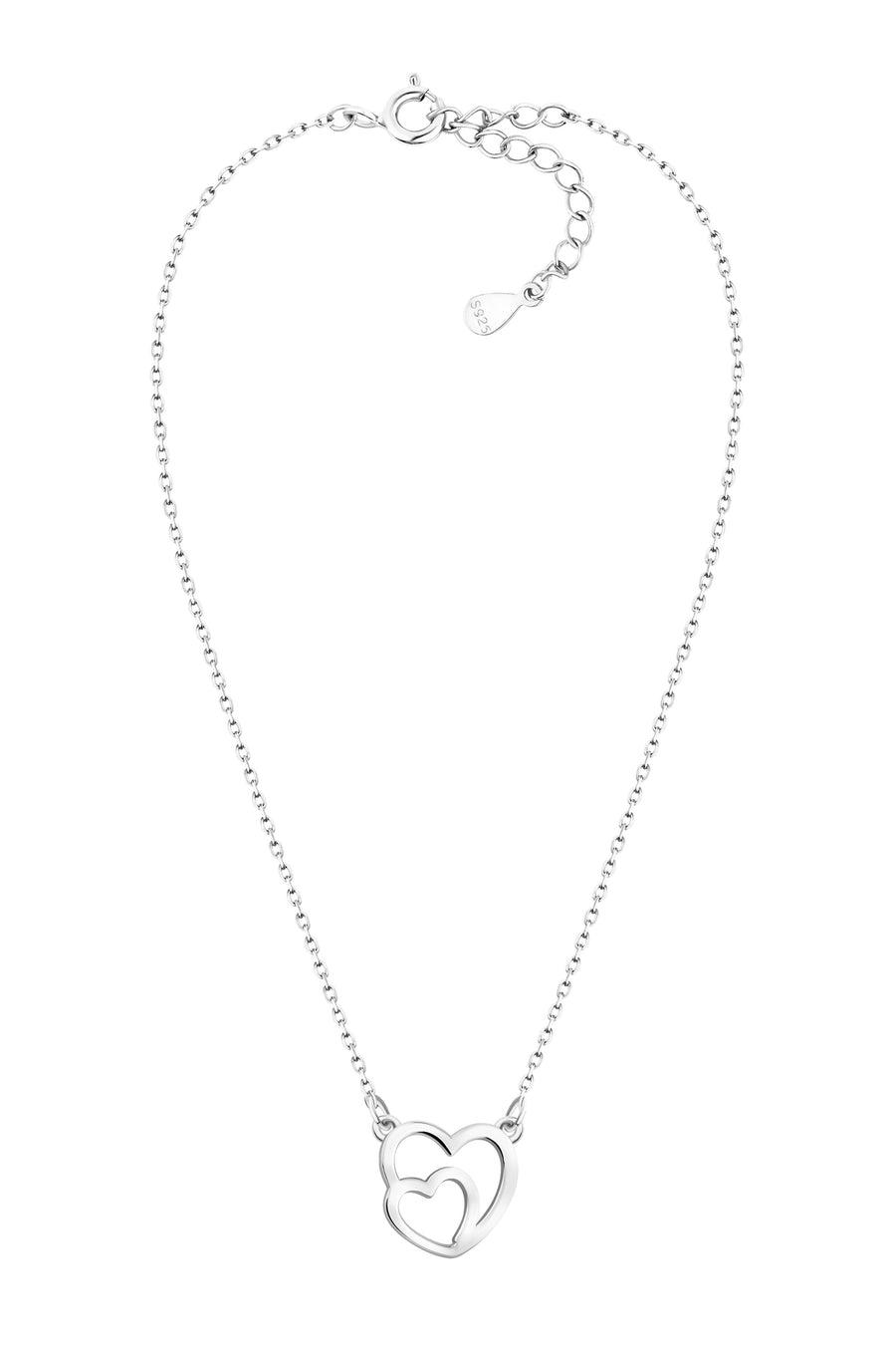 Vollansicht von Herz Halskette in 925 Silber von Sofia Milani - N0590