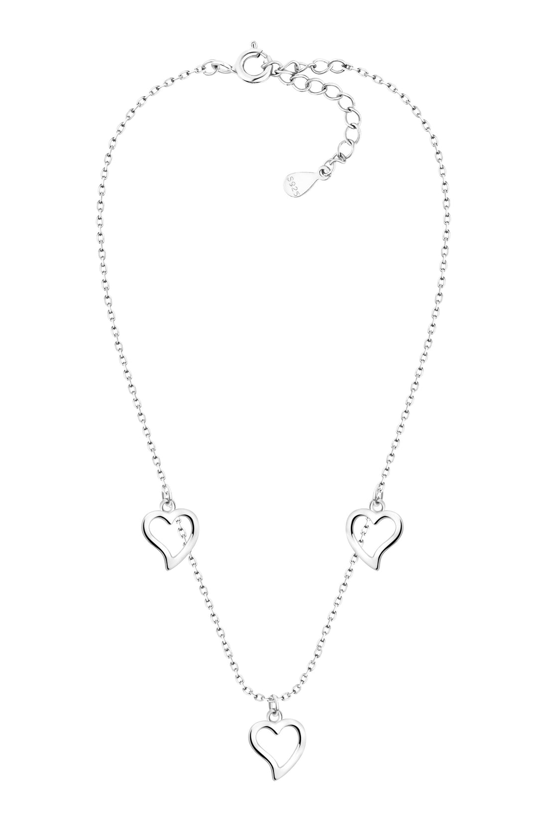 Vollansicht von Herz Halskette in 925 Silber von Sofia Milani - N0592