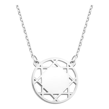 Hauptansicht von Ornament Kreis Halskette in 925 Silber von Sofia Milani - N0594