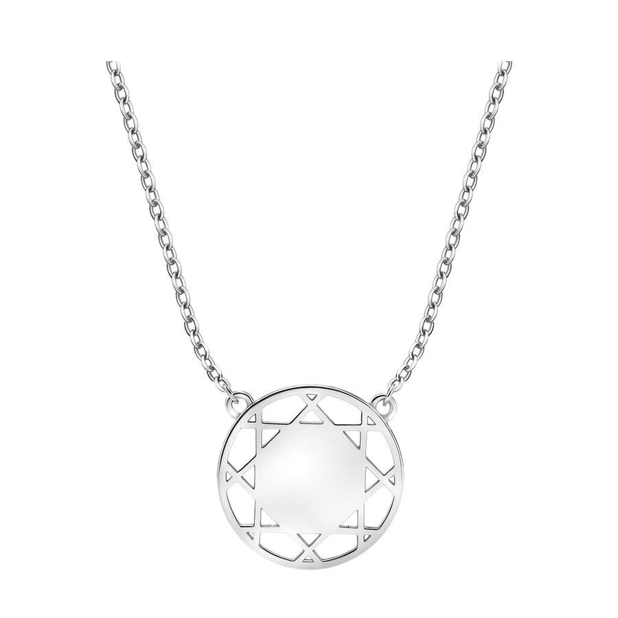 Hauptansicht von Ornament Kreis Halskette in 925 Silber von Sofia Milani - N0594