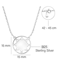 Maßenansicht von Ornament Kreis Halskette in 925 Silber von Sofia Milani - N0594