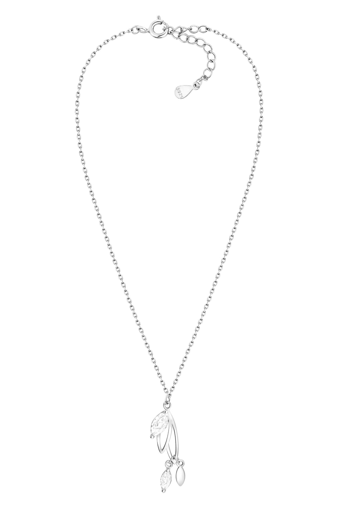 Vollansicht von Blatt Halskette in 925 Silber von Sofia Milani - N0596