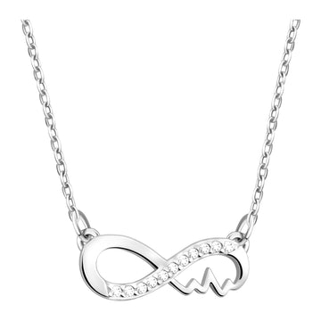 Hauptansicht von Unendlich Herzschlag Halskette in 925 Silber von Sofia Milani - N0598