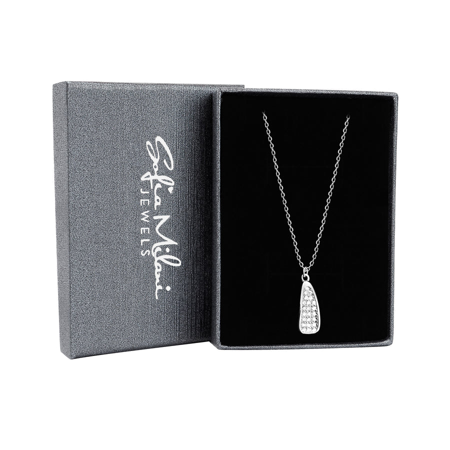 Boxansicht von Zirkonia Halskette in 925 Silber von Sofia Milani - N0604