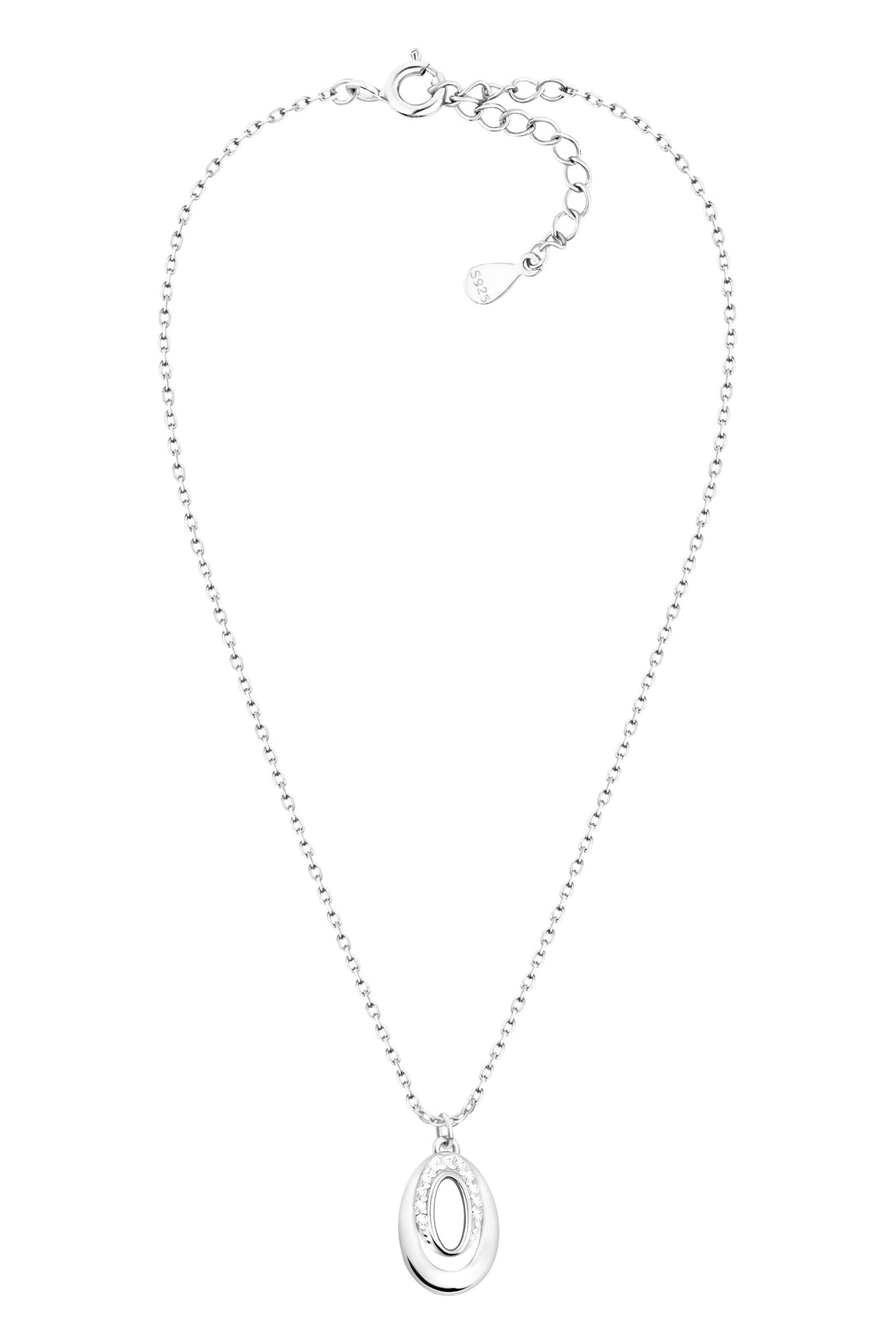 Vollansicht von Oval Halskette in 925 Silber von Sofia Milani - N0606