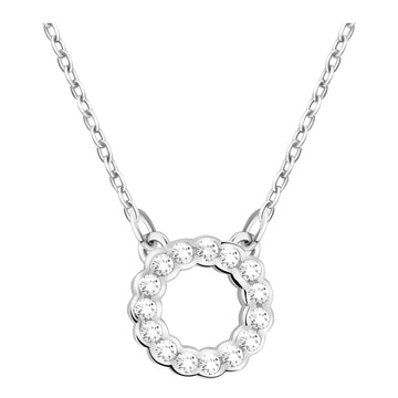 Hauptansicht von Kreis Blumen Halskette in 925 Silber von Sofia Milani - N0614