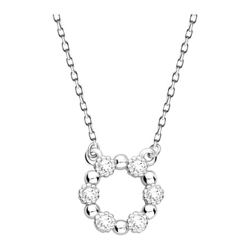 Hauptansicht von Kreis Blumen Halskette in 925 Silber von Sofia Milani - N0618