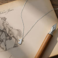 CloseUp von Pferd Halskette in 925 Silber von Sofia Milani - N0620