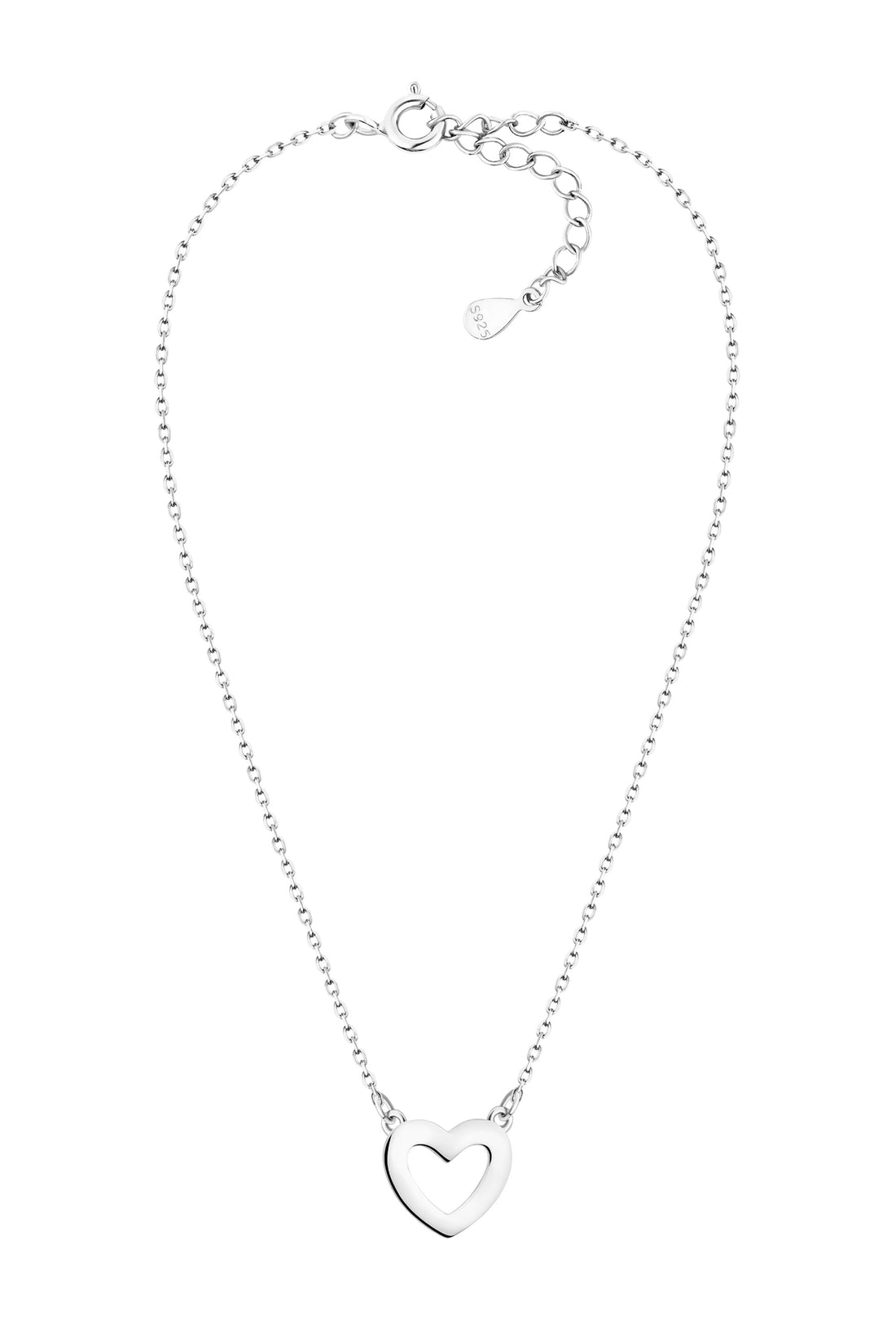 Vollansicht von Herz Halskette in 925 Silber von Sofia Milani - N0624