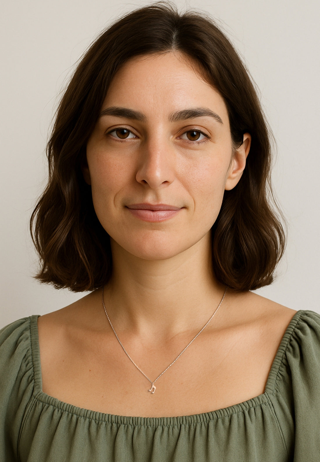 Modelansicht von Achtel Musik Note Halskette in 925 Silber von Sofia Milani - N0628