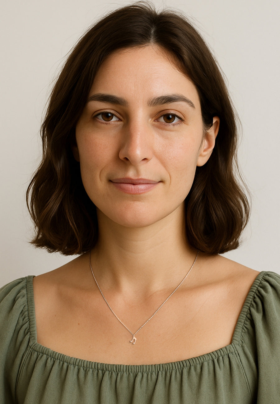 Modelansicht von Achtel Musik Note Halskette in 925 Silber von Sofia Milani - N0628