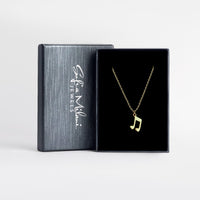 Boxansicht von Achtel Musik Note Halskette in 925 Silber von Sofia Milani - N0629