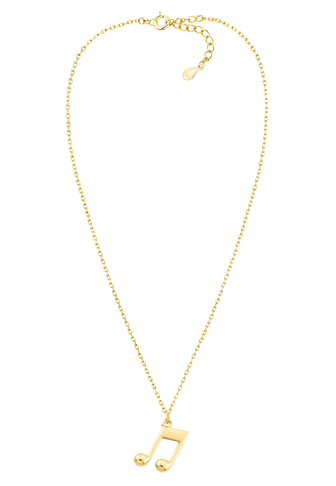Vollansicht von Achtel Musik Note Halskette in 925 Silber von Sofia Milani - N0629