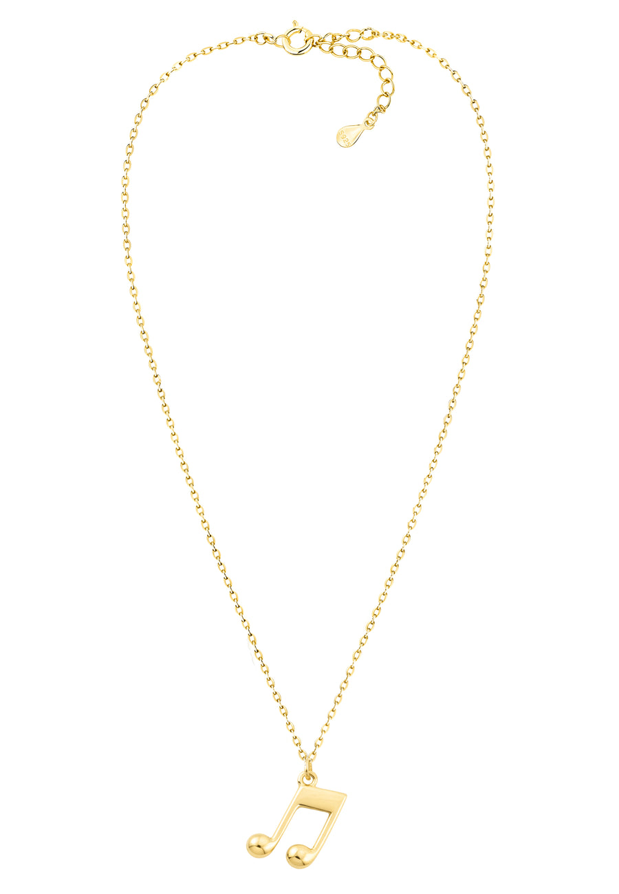 Vollansicht von Achtel Musik Note Halskette in 925 Silber von Sofia Milani - N0629