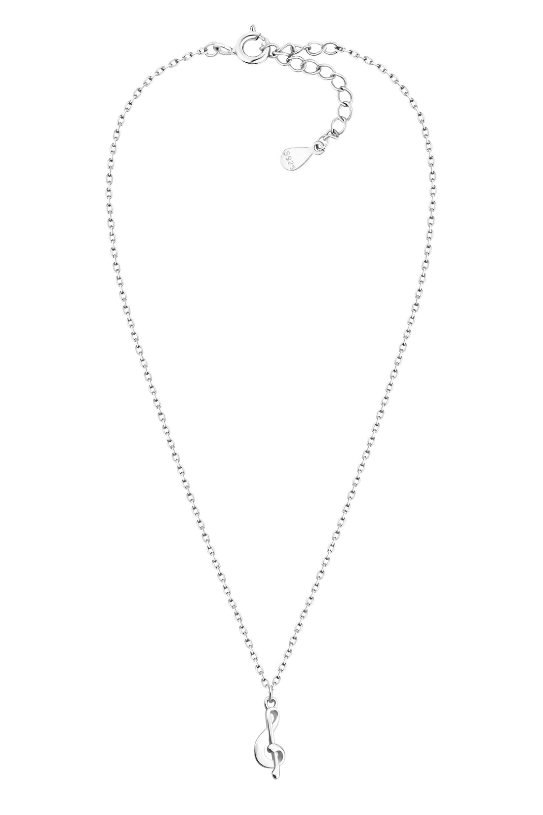 Vollansicht von Violinschlüssel Halskette in 925 Silber von Sofia Milani - N0630