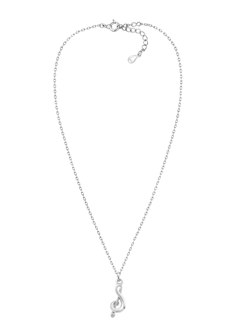 Vollansicht von Violinschlüssel Halskette in 925 Silber von Sofia Milani - N0630