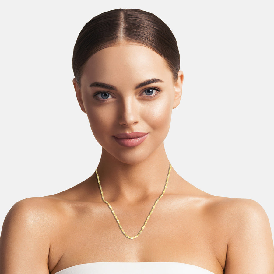 Modelansicht von Singapur Kette Halskette in 925 Silber von Sofia Milani - N0635