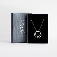 Boxansicht von Kreis Halskette in 925 Silber von Sofia Milani - N0638