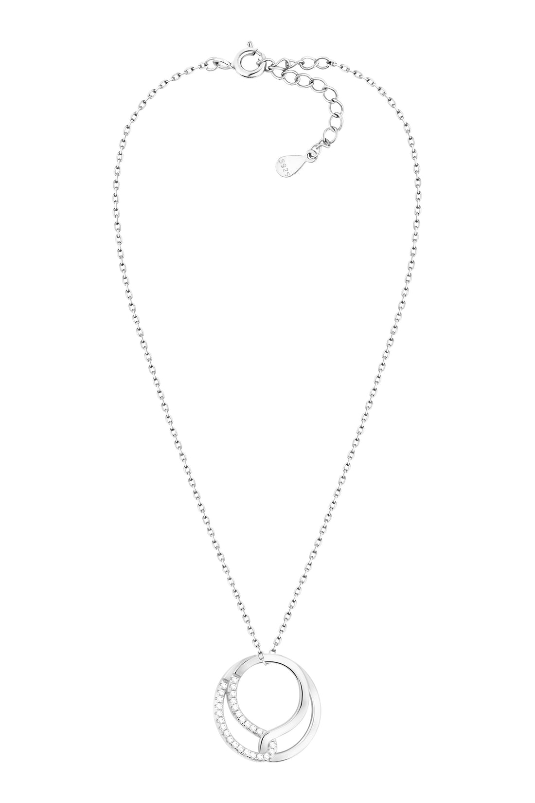 Vollansicht von Kreis Halskette in 925 Silber von Sofia Milani - N0638