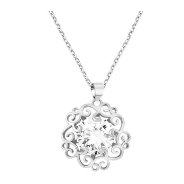 Hauptansicht von Blumen Ornamenten Halskette in 925 Silber von Sofia Milani - N0644
