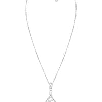 Vollansicht von Blatt Blumen Halskette in 925 Silber von Sofia Milani - N0646