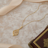 CloseUp Ansicht von Blatt Blumen Halskette in 925 Silber von Sofia Milani - N0647